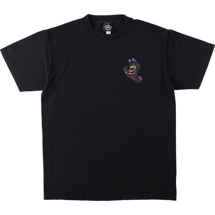 Santa Cruz back logo surf skate t-shirt, women's size M (approx.) cotton black type Vintage Second Hand