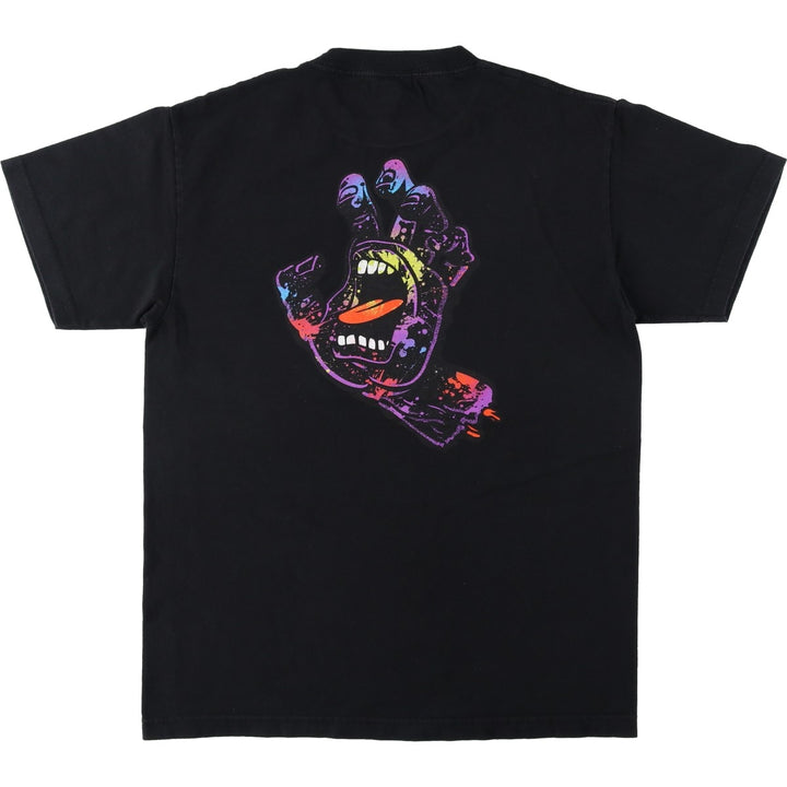 Santa Cruz back logo surf skate t-shirt, women's size M (approx.) cotton black type Vintage Second Hand