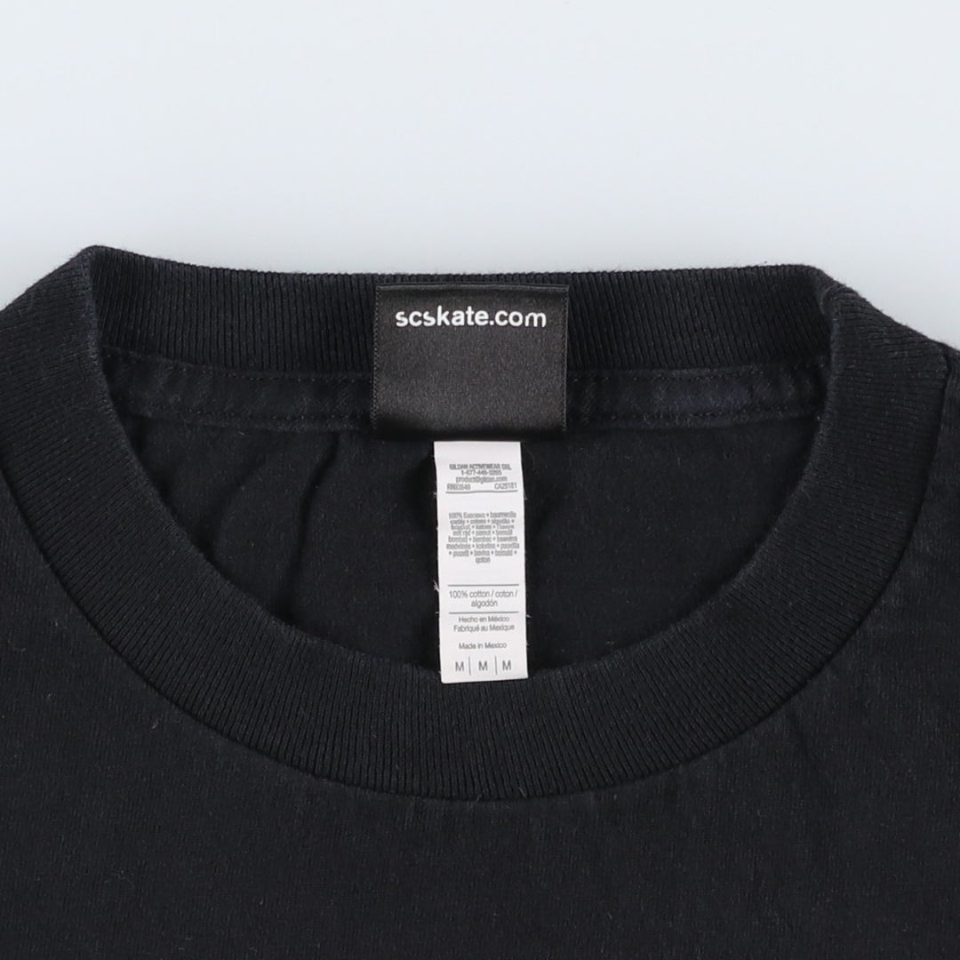 Santa Cruz back logo surf skate t-shirt, women's size M (approx.) cotton black type Vintage Second Hand