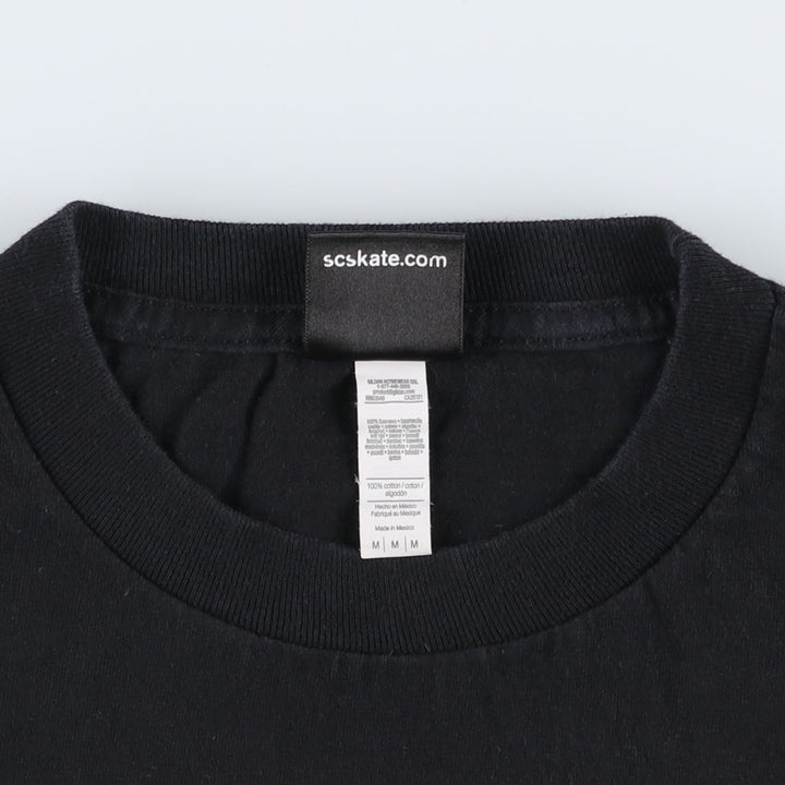 Santa Cruz back logo surf skate t-shirt, women's size M (approx.) cotton black type Vintage Second Hand