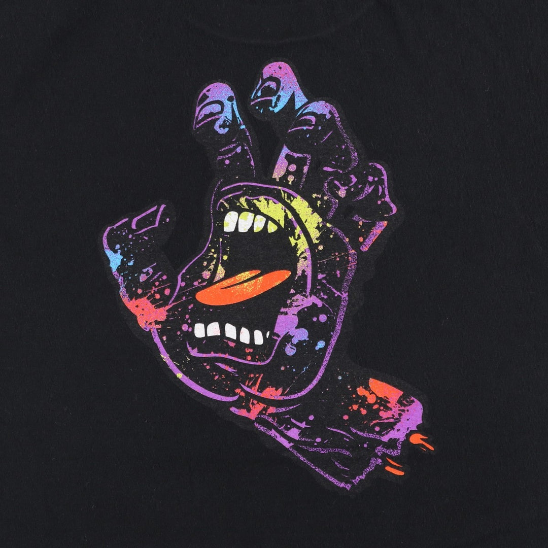 Santa Cruz back logo surf skate t-shirt, women's size M (approx.) cotton black type Vintage Second Hand