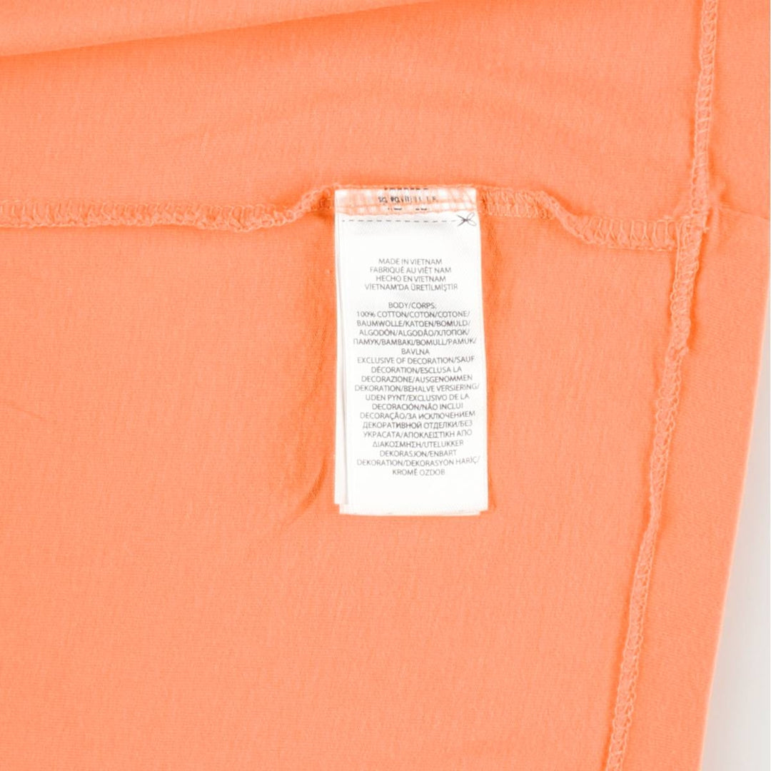 Ralph Lauren POLO RALPH LAUREN Short-Sleeve V-Neck T-Shirt, Women's Size L (approx.) cotton orange type Vintage Second Hand