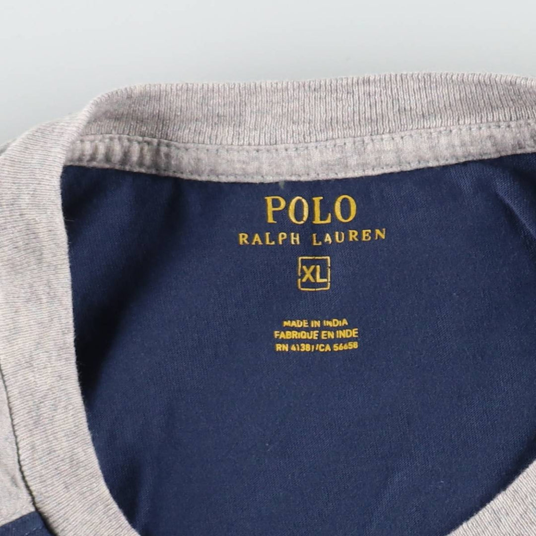 Ralph Lauren POLO RALPH LAUREN Short-Sleeve Printed T-Shirt, Women's Size XL (approx.) cotton gray type Vintage Second Hand