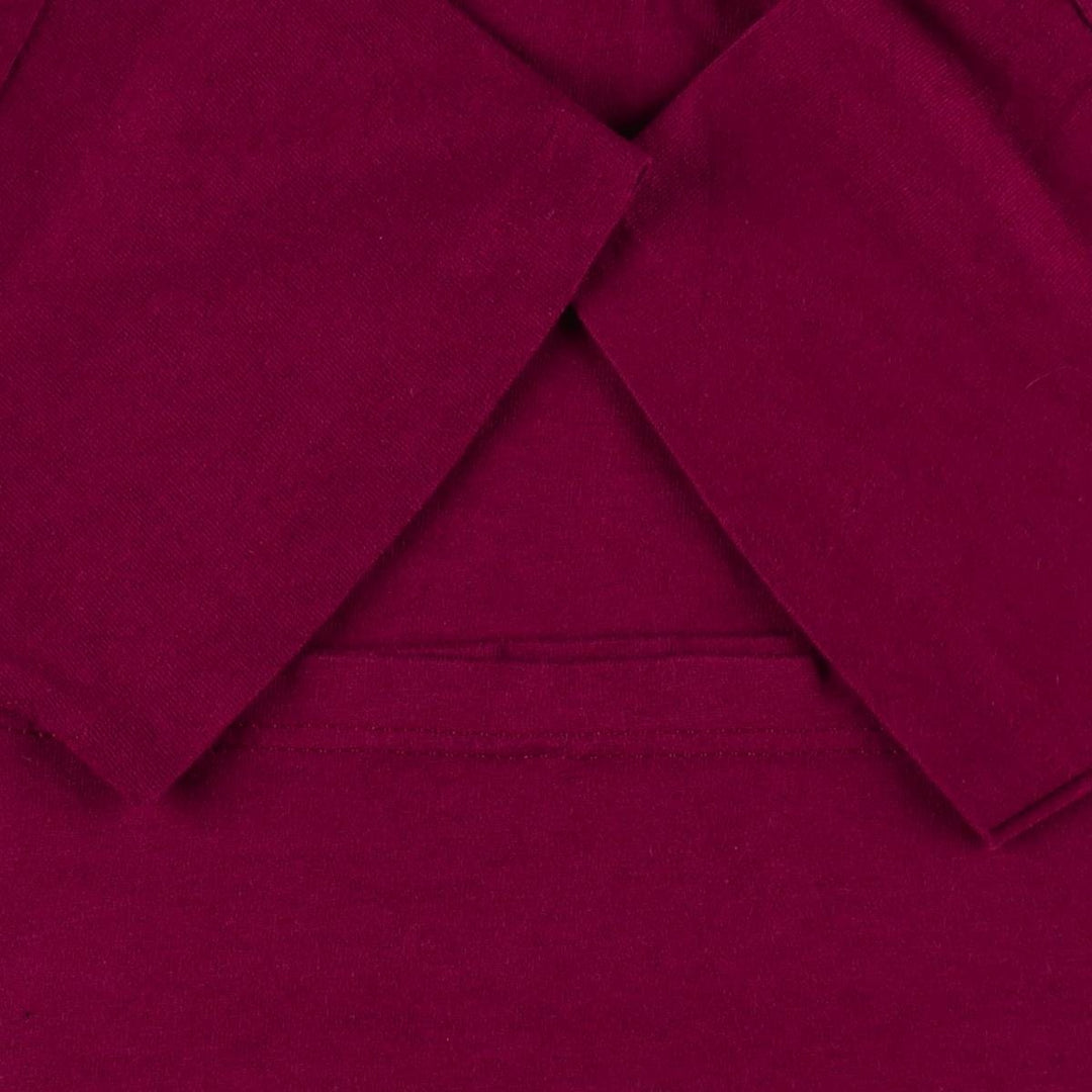 90'S Russell Plain T-Shirt, Made in USA, Women's Size S (Equivalent), Vintage cotton wine-red Vintage Second Hand