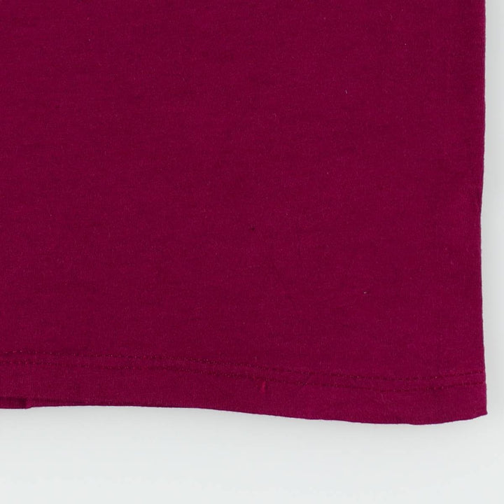 90'S Russell Plain T-Shirt, Made in USA, Women's Size S (Equivalent), Vintage cotton wine-red Vintage Second Hand