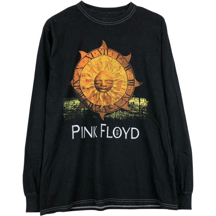 PINK FLOYD Long-Sleeve Band T-Shirt (Men's Size S) cotton black type Vintage Second Hand