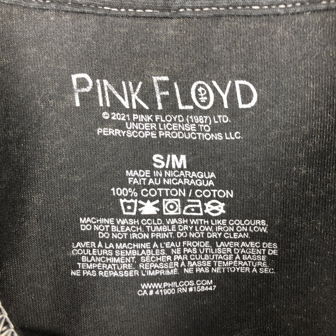 PINK FLOYD Long-Sleeve Band T-Shirt (Men's Size S) cotton black type Vintage Second Hand
