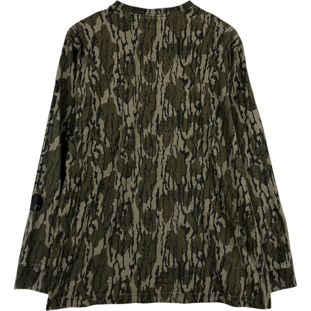 Carhartt Loose Fit Camouflage Pattern Long-Sleeve T-Shirt (Men's Size L) unclear Khaki type Vintage Second Hand