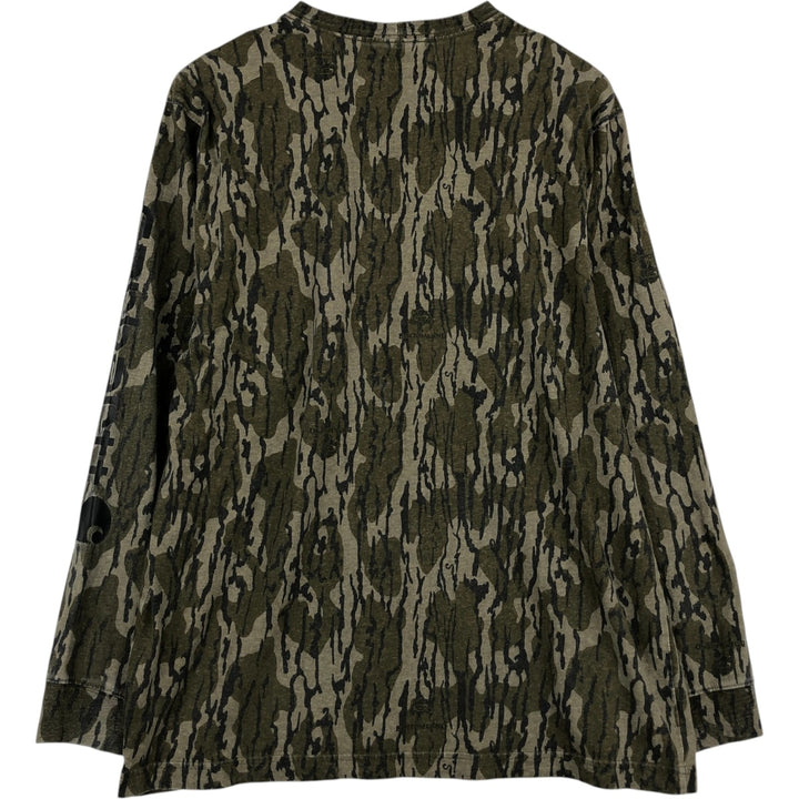 Carhartt Loose Fit Camouflage Pattern Long-Sleeve T-Shirt (Men's Size L) unclear Khaki type Vintage Second Hand