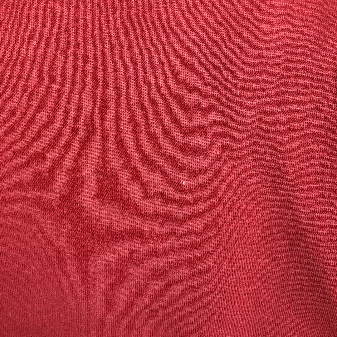 Carhartt Henley neck plain pocket long T-shirt long T men's L size cotton red type Vintage Second Hand