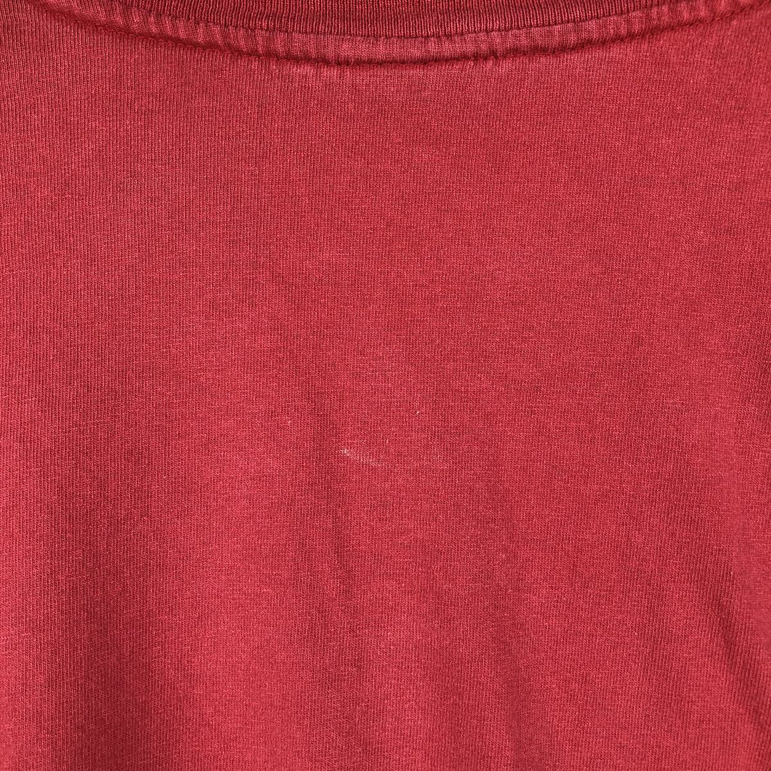 Carhartt Henley neck plain pocket long T-shirt long T men's L size cotton red type Vintage Second Hand