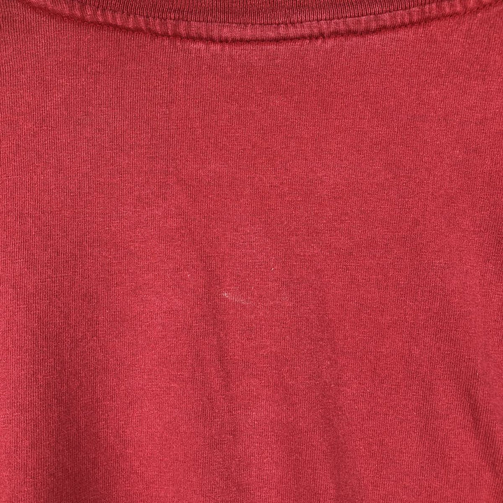 Carhartt Henley neck plain pocket long T-shirt long T men's L size cotton red type Vintage Second Hand
