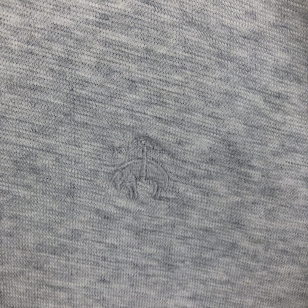 Brooks Brothers Est.1818 Henley Neck Long-Sleeve T-Shirt (Men's XL equivalent) cotton gray type Vintage Second Hand
