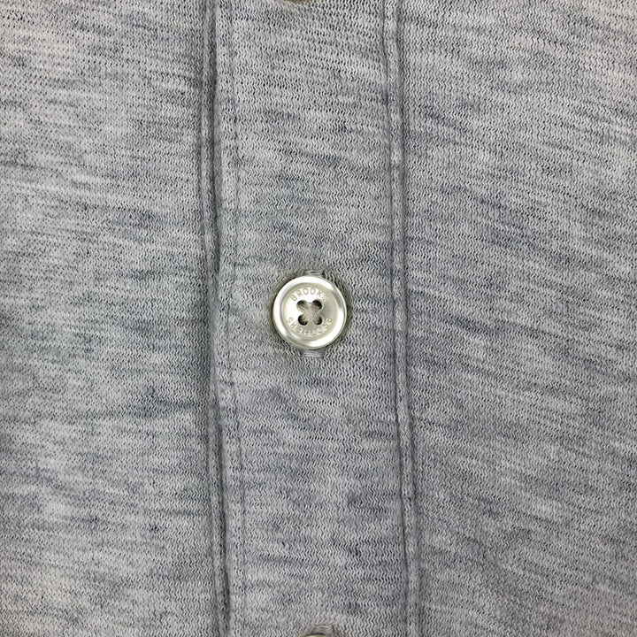 Brooks Brothers Est.1818 Henley Neck Long-Sleeve T-Shirt (Men's XL equivalent) cotton gray type Vintage Second Hand