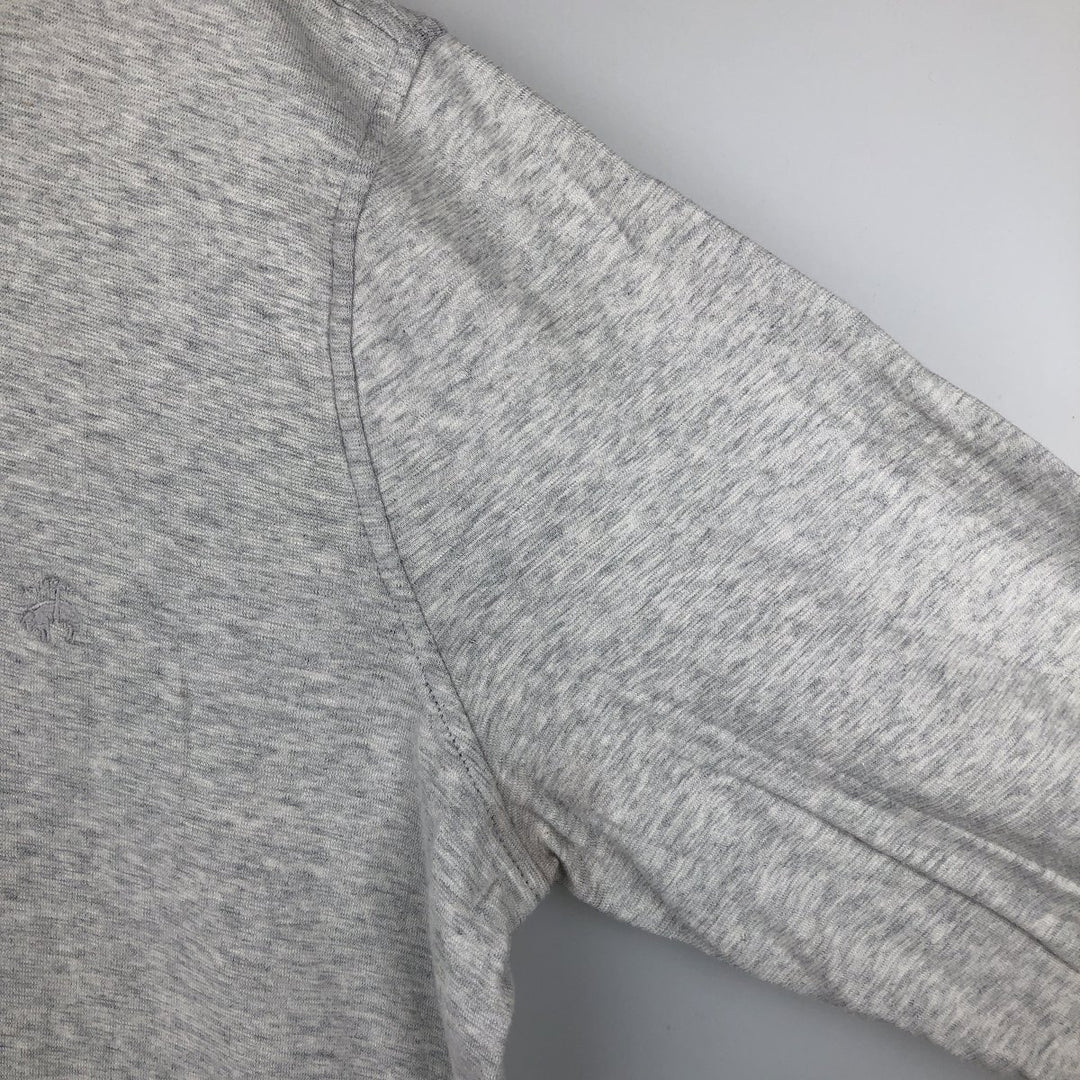 Brooks Brothers Est.1818 Henley Neck Long-Sleeve T-Shirt (Men's XL equivalent) cotton gray type Vintage Second Hand