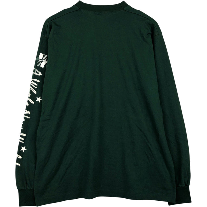 90'S Fruit of the Loom Best Long Sleeve T-Shirt, Made in USA, Men's XL, Vintage cotton green type Vintage Second Hand