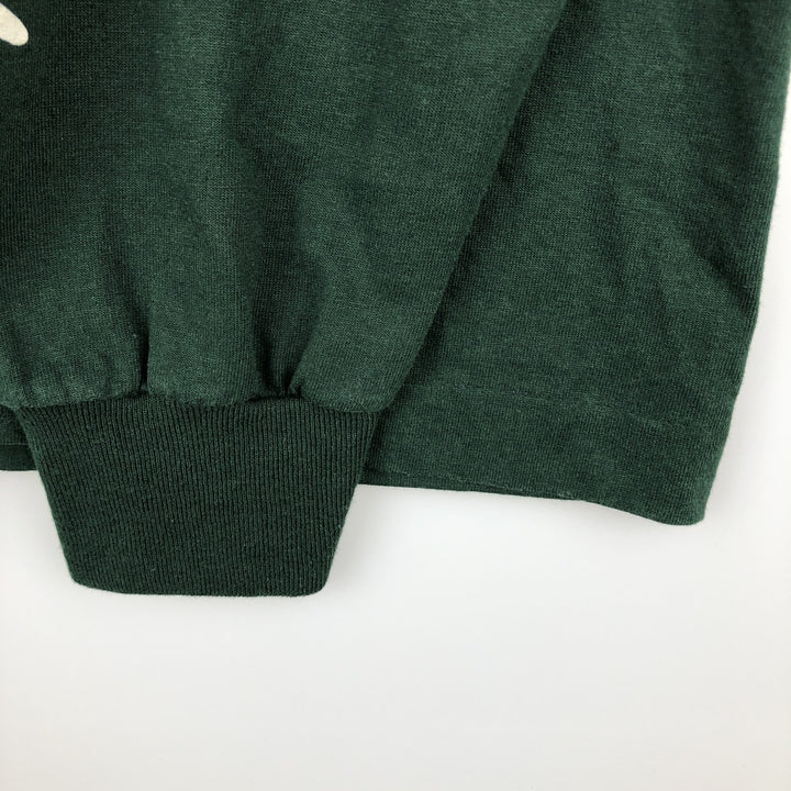 90'S Fruit of the Loom Best Long Sleeve T-Shirt, Made in USA, Men's XL, Vintage cotton green type Vintage Second Hand