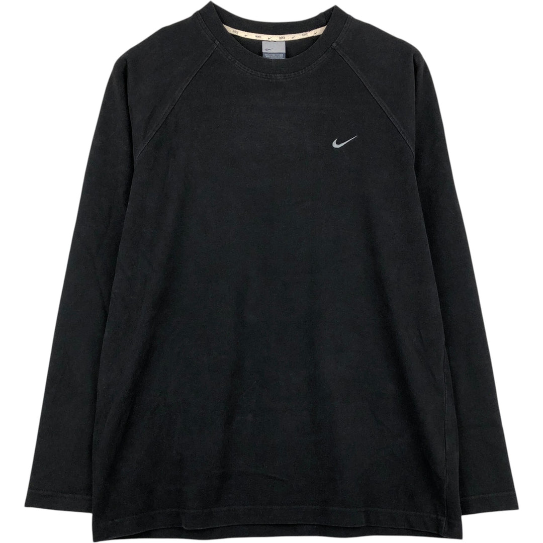Nike NIKE Long T-shirt Long T Men's XL equivalent unclear black type Vintage Second Hand