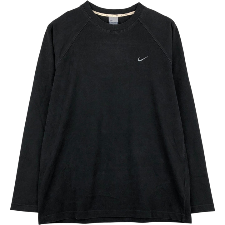 Nike NIKE Long T-shirt Long T Men's XL equivalent unclear black type Vintage Second Hand
