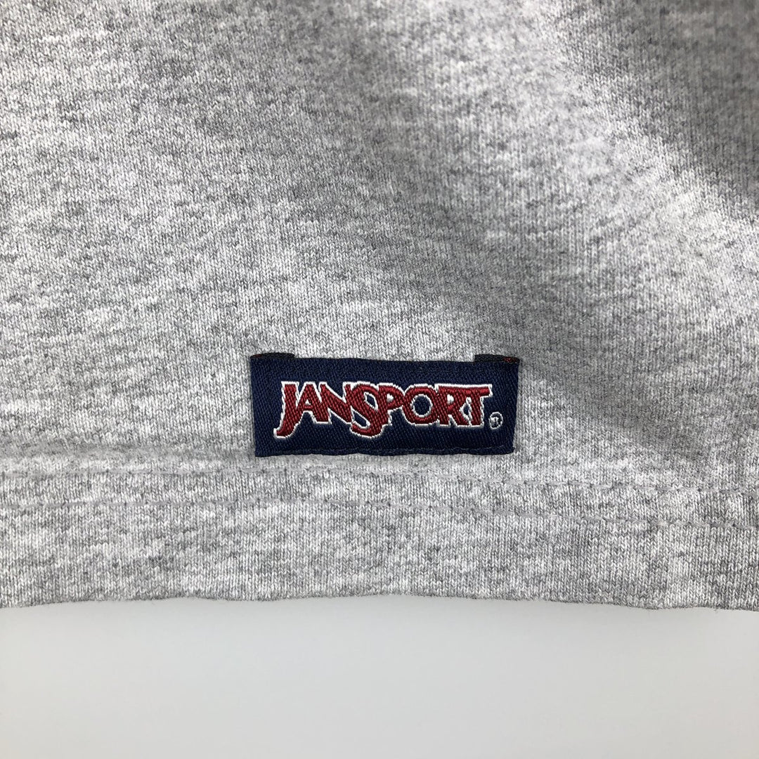 Jansport Long-Sleeve T-Shirt, Made in USA, Men's Size L cotton gray type Vintage Second Hand