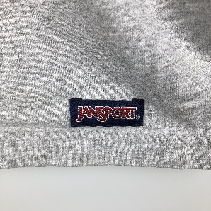 Jansport Long-Sleeve T-Shirt, Made in USA, Men's Size L cotton gray type Vintage Second Hand