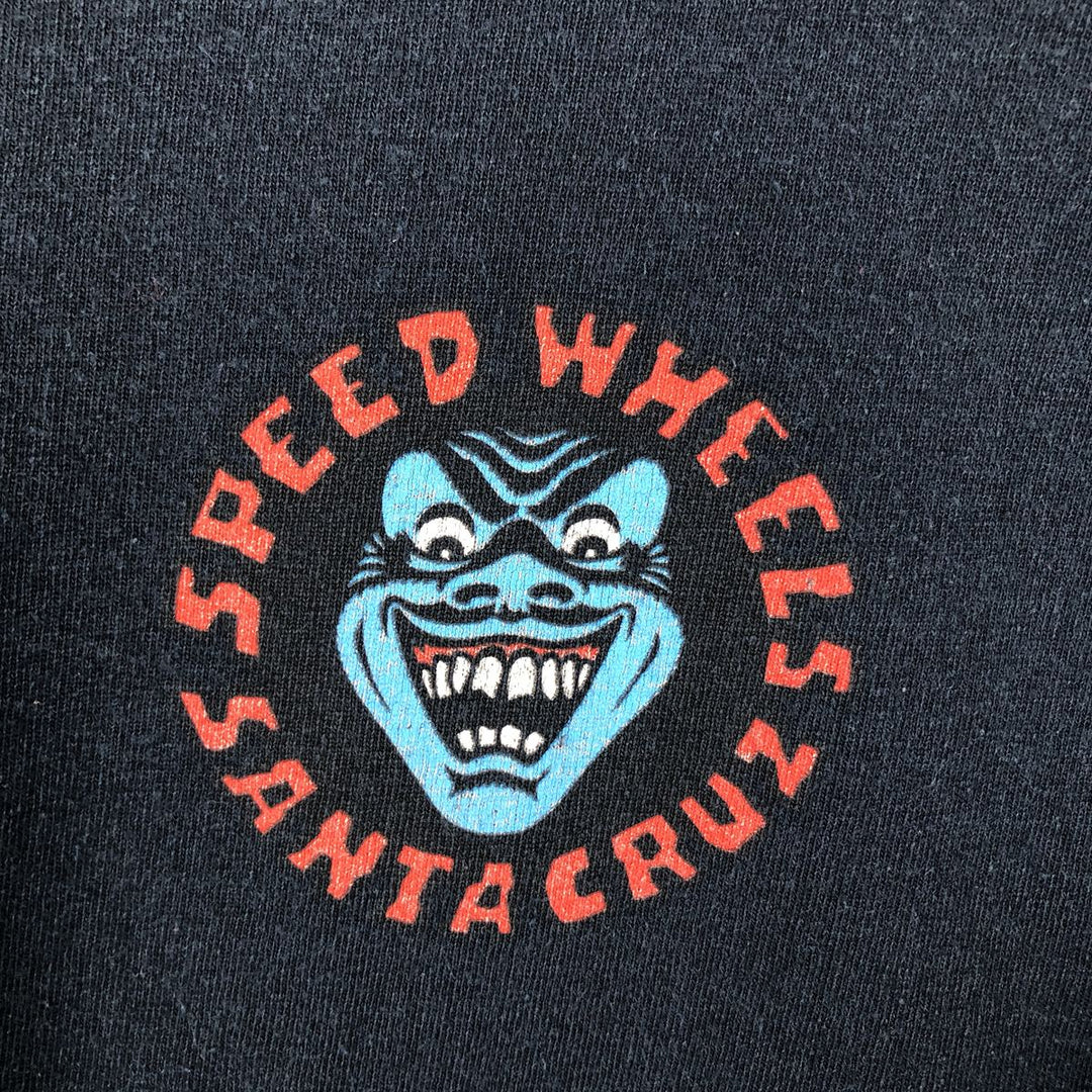 SANTA CRUZ Long-Sleeve T-Shirt, Men's Size L (equivalent), Surf/Skate cotton navy blue type Vintage Second Hand