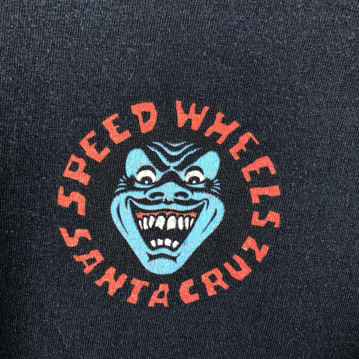 SANTA CRUZ Long-Sleeve T-Shirt, Men's Size L (equivalent), Surf/Skate cotton navy blue type Vintage Second Hand