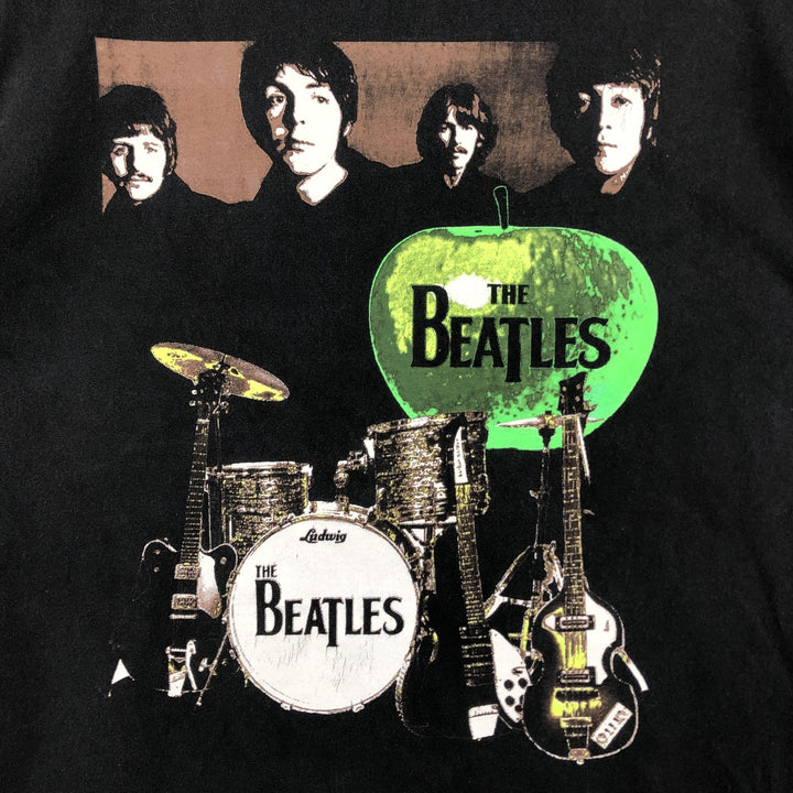 THE BEATLES Long-Sleeve T-Shirt (Men's Size M) unclear black type Vintage Second Hand