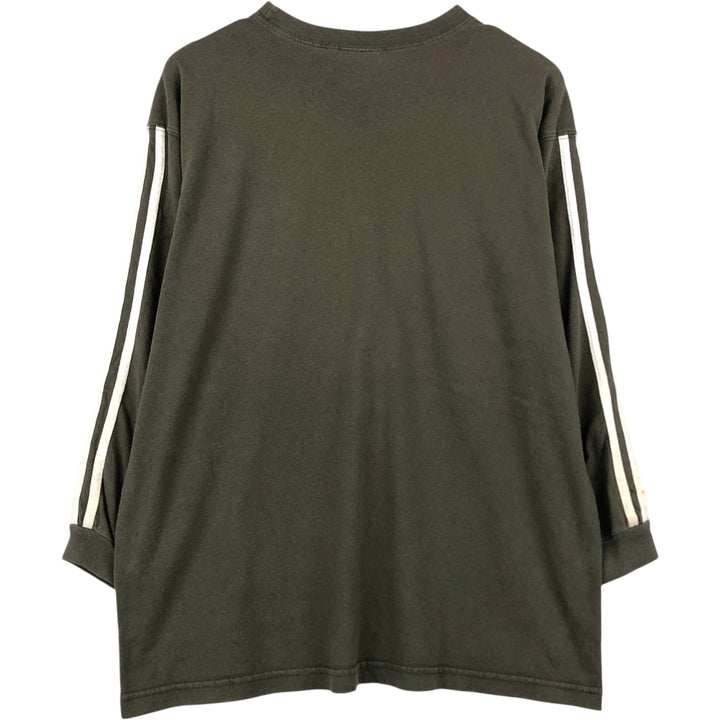 Adidas long-sleeved T-shirt, men's size XL cotton Khaki type Vintage Second Hand
