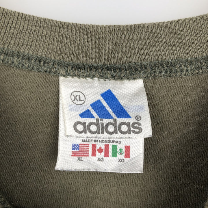 Adidas long-sleeved T-shirt, men's size XL cotton Khaki type Vintage Second Hand