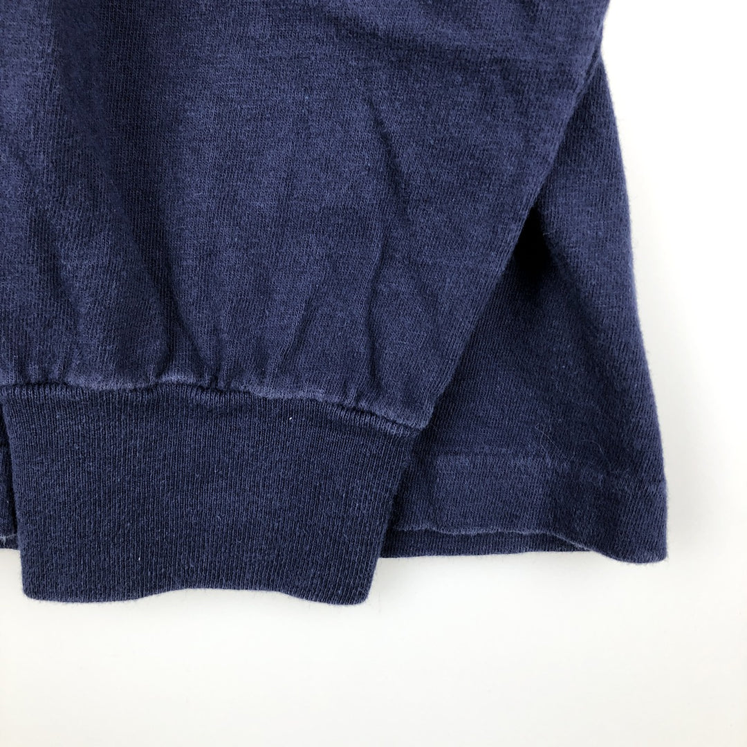 80'S Anvil Long-Sleeve T-Shirt, Made in USA, Men's XL (approx.), Vintage cotton navy blue type Vintage Second Hand