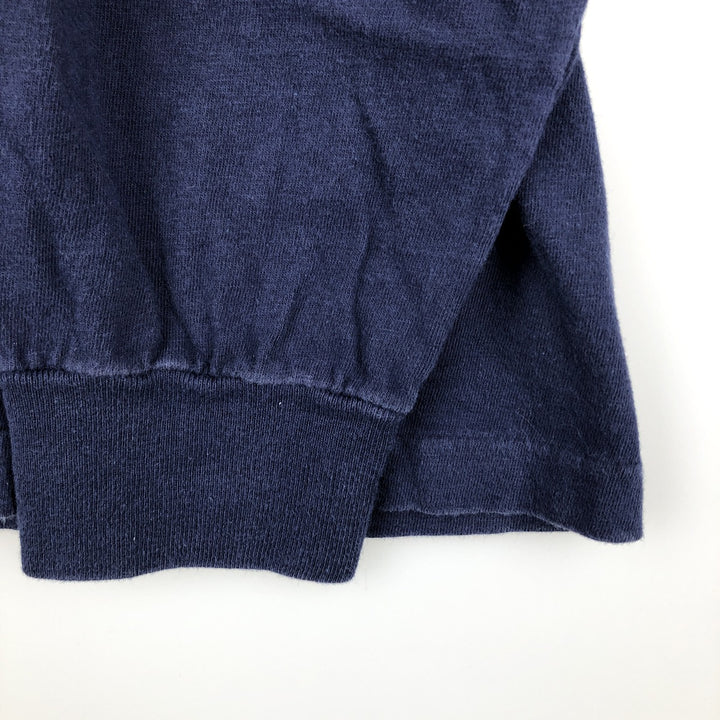 80'S Anvil Long-Sleeve T-Shirt, Made in USA, Men's XL (approx.), Vintage cotton navy blue type Vintage Second Hand