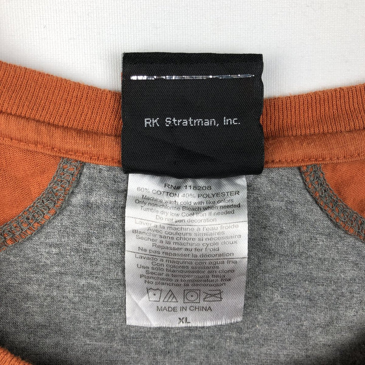 Harley-Davidson Motorcycle Henley Neck Long-Sleeve T-Shirt (Men's XL equivalent) cotton gray type Vintage Second Hand