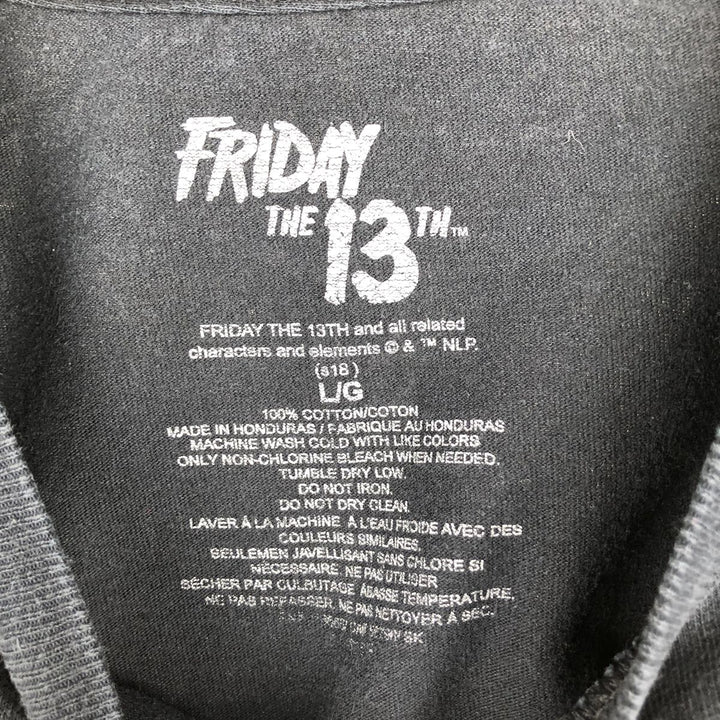 Friday the 13th Long-Sleeve T-Shirt (Men's Size L) cotton black type Vintage Second Hand