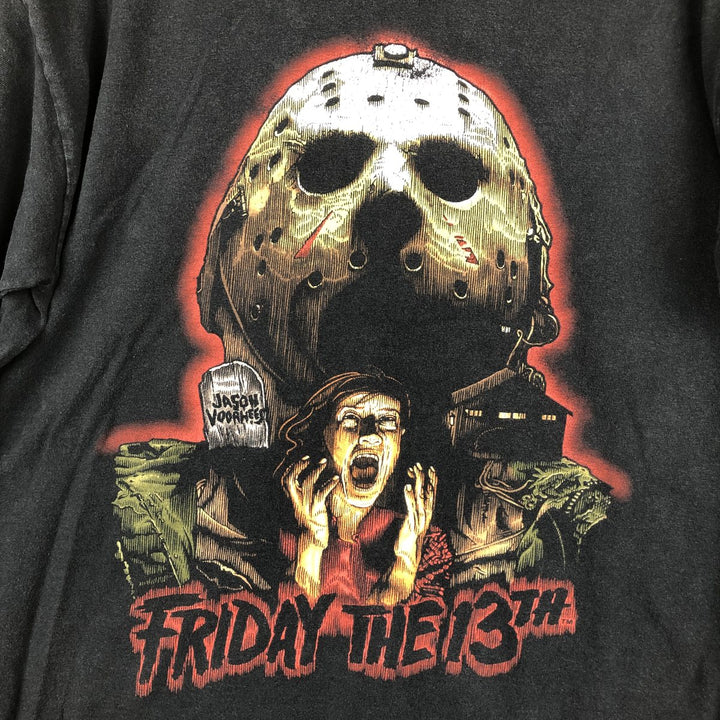 Friday the 13th Long-Sleeve T-Shirt (Men's Size L) cotton black type Vintage Second Hand