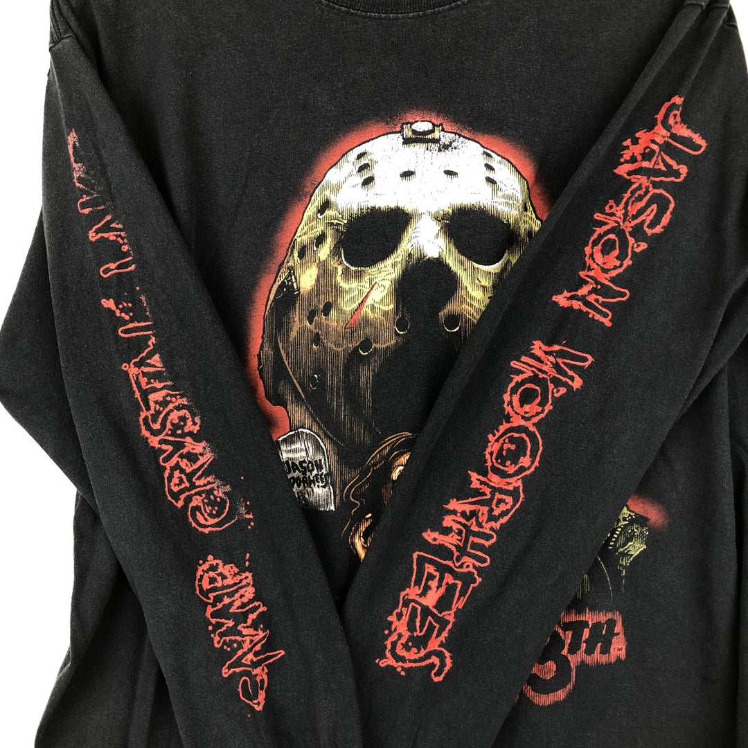 Friday the 13th Long-Sleeve T-Shirt (Men's Size L) cotton black type Vintage Second Hand