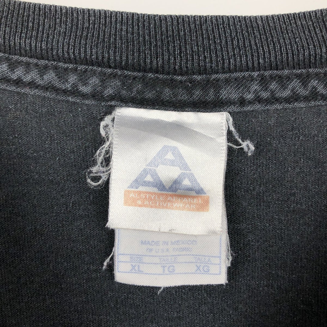 2000'S ALSTYLE Eagle Pattern Long-Sleeve T-Shirt (Men's XL equivalent) cotton black type Vintage Second Hand