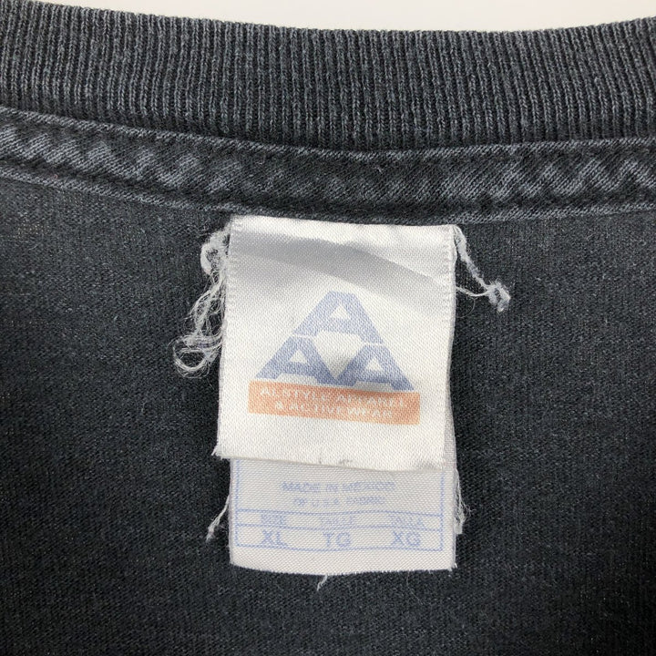 2000'S ALSTYLE Eagle Pattern Long-Sleeve T-Shirt (Men's XL equivalent) cotton black type Vintage Second Hand