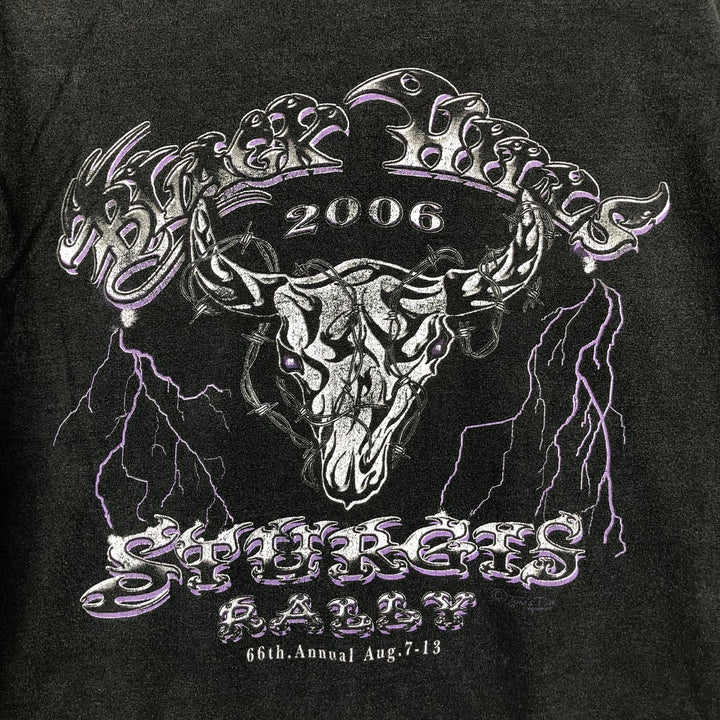 2000'S ALSTYLE Eagle Pattern Long-Sleeve T-Shirt (Men's XL equivalent) cotton black type Vintage Second Hand