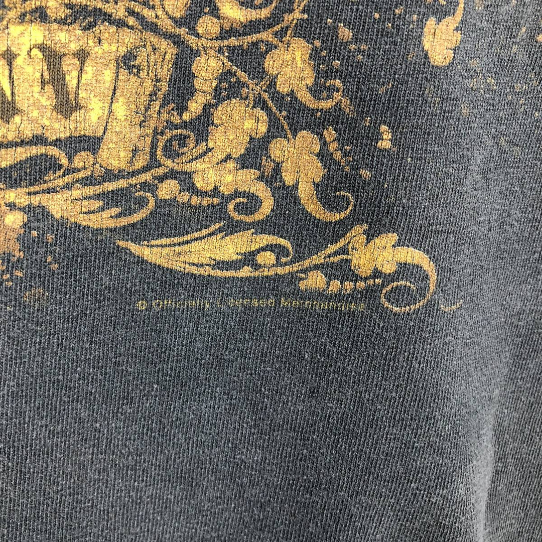 ALSTYLE Skull Pattern Long-Sleeve T-Shirt (Men's XXL equivalent) cotton black type Vintage Second Hand