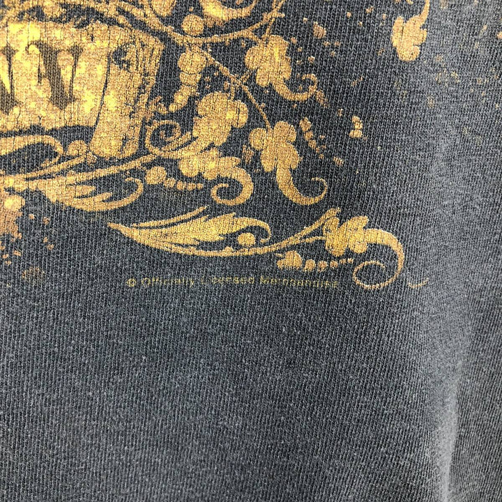 ALSTYLE Skull Pattern Long-Sleeve T-Shirt (Men's XXL equivalent) cotton black type Vintage Second Hand