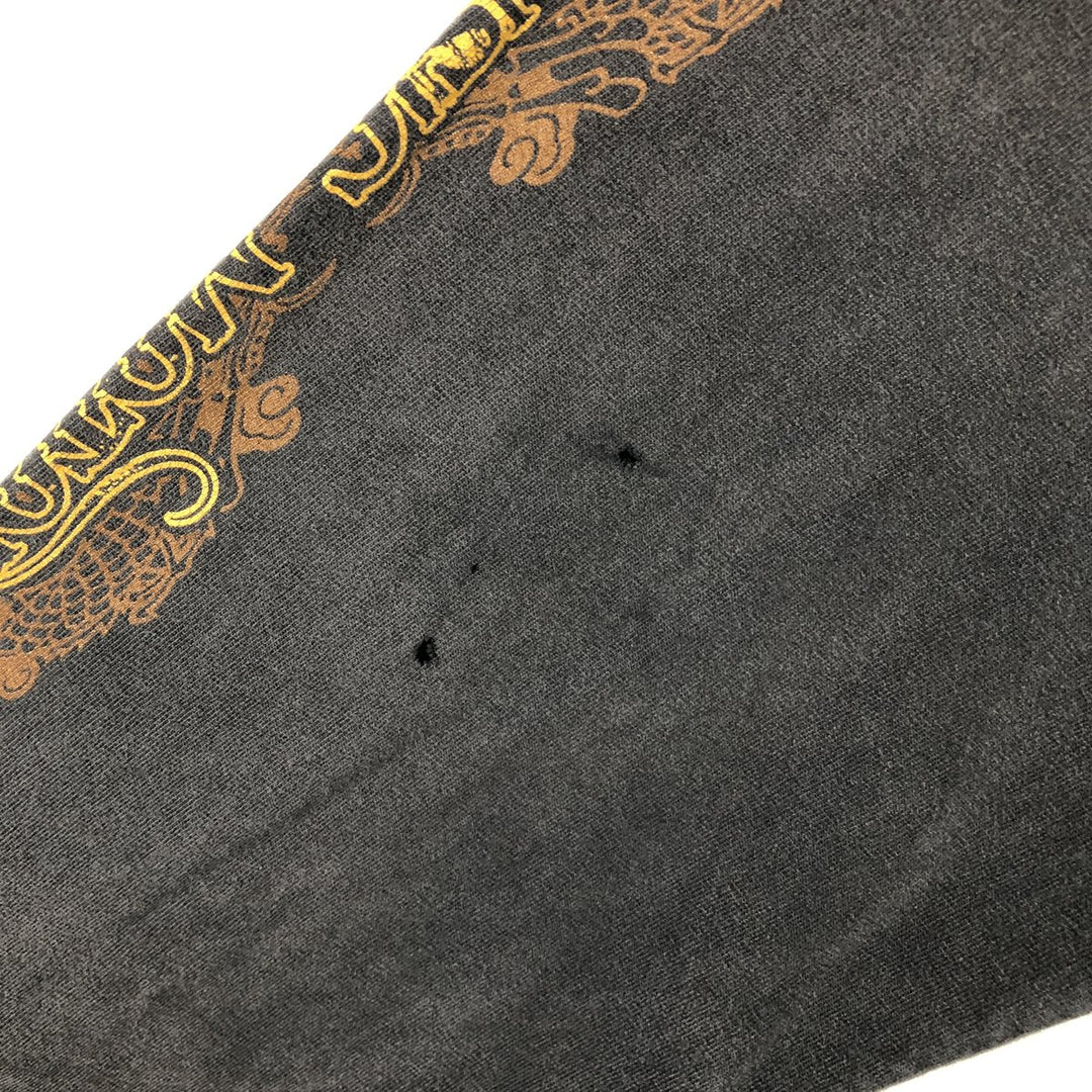 ALSTYLE Skull Pattern Long-Sleeve T-Shirt (Men's XXL equivalent) cotton black type Vintage Second Hand