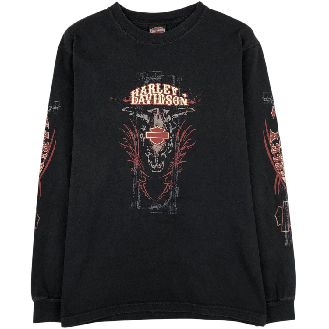 2000'S Harley-Davidson Motorcycle Long-Sleeve T-Shirt (Men's Size M) cotton black type Vintage Second Hand