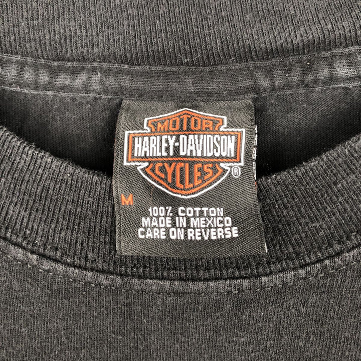 2000'S Harley-Davidson Motorcycle Long-Sleeve T-Shirt (Men's Size M) cotton black type Vintage Second Hand