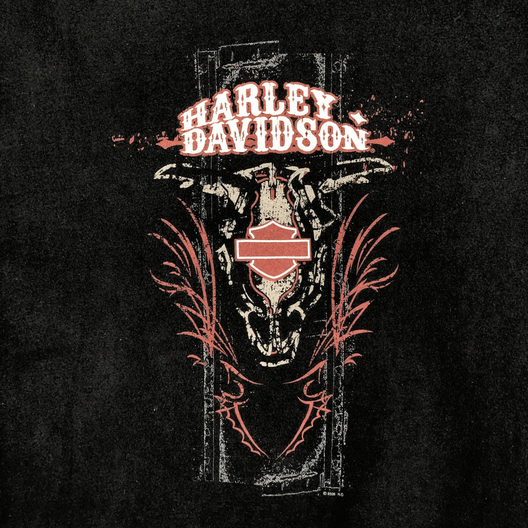 2000'S Harley-Davidson Motorcycle Long-Sleeve T-Shirt (Men's Size M) cotton black type Vintage Second Hand