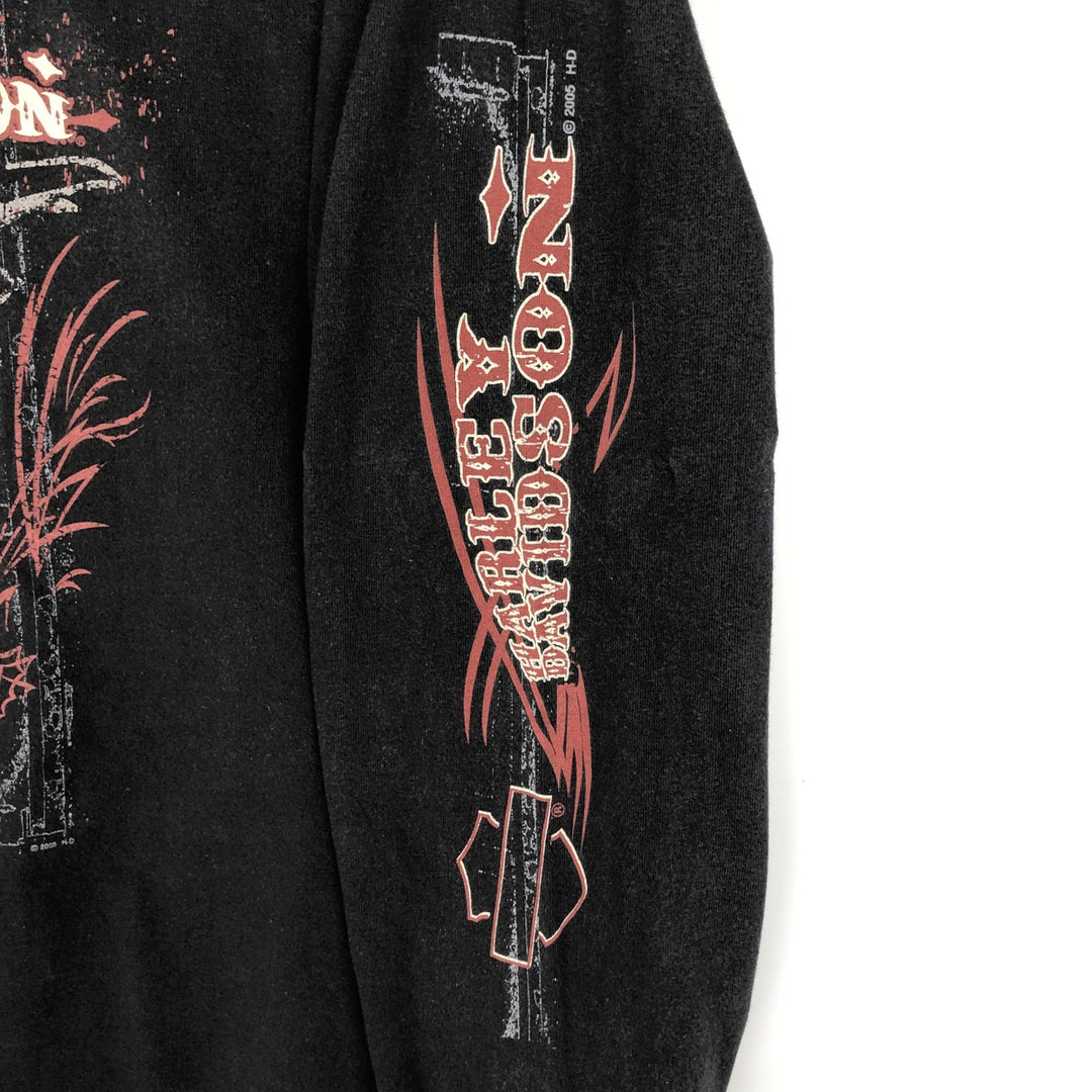 2000'S Harley-Davidson Motorcycle Long-Sleeve T-Shirt (Men's Size M) cotton black type Vintage Second Hand