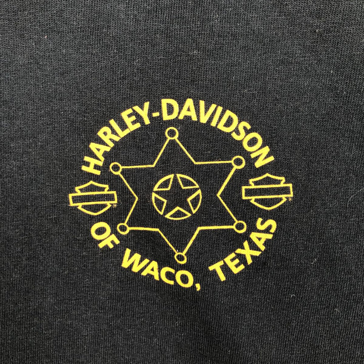Harley-Davidson Motorcycle Long-Sleeve T-Shirt, Made in USA, Men's Size XXL (approx.) cotton black type Vintage Second Hand