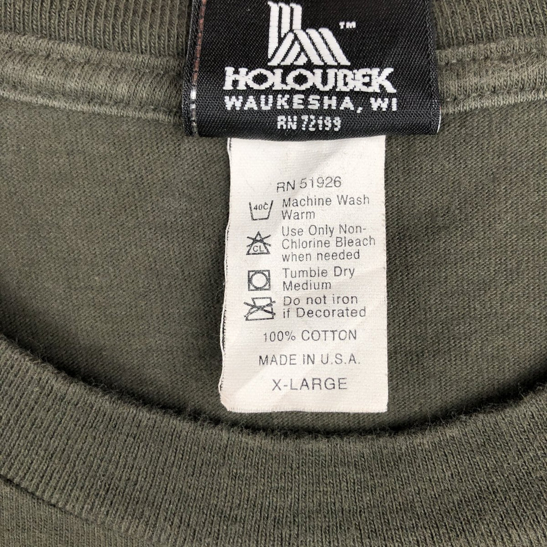 2000'S Harley-Davidson Motorcycle Long-Sleeve T-Shirt, Made in USA, Men's Size XL (approx.) cotton Khaki type Vintage Second Hand