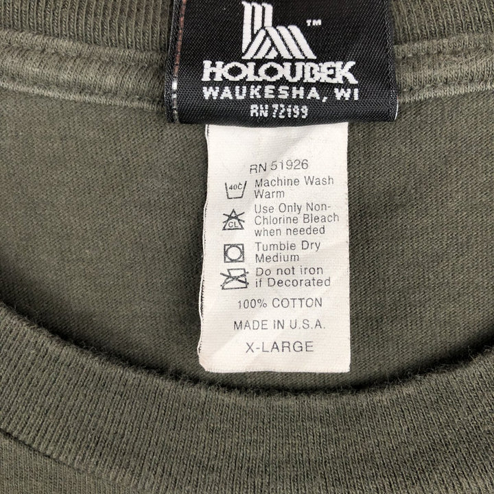 2000'S Harley-Davidson Motorcycle Long-Sleeve T-Shirt, Made in USA, Men's Size XL (approx.) cotton Khaki type Vintage Second Hand