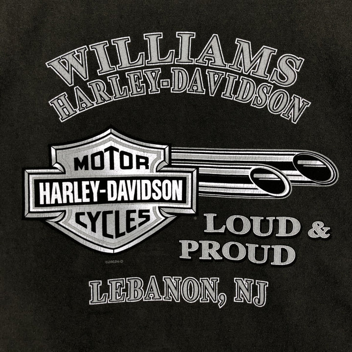 2000'S Harley-Davidson Motorcycle Long-Sleeve T-Shirt, Made in USA, Men's Size XL (approx.) cotton Khaki type Vintage Second Hand